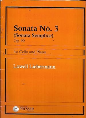 Seller image for Sonata No. 3 (Sonata Semplice) Op.90 for Cello and Piano for sale by Bookfeathers, LLC