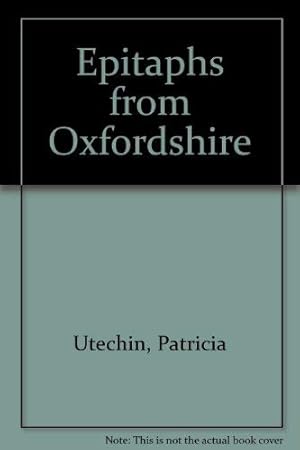 Imagen del vendedor de Epitaphs from Oxfordshire a la venta por WeBuyBooks