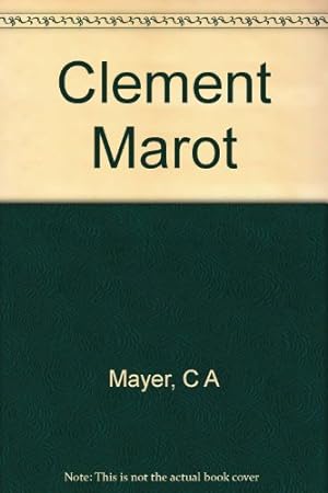 Image du vendeur pour Clement marot. mis en vente par Ammareal