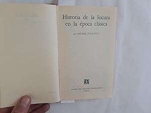 Imagen del vendedor de Historia de la locura en la poca clsica. a la venta por Librera "Franz Kafka" Mxico.