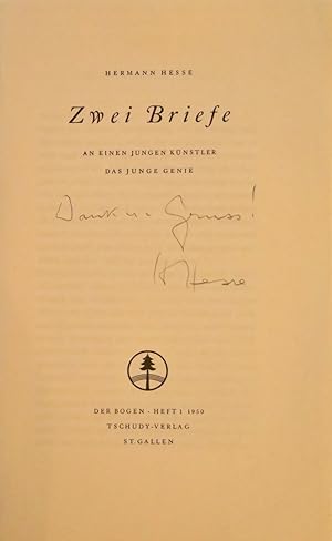 Zwei Briefe an einen jungen Künstler das junge Genie.