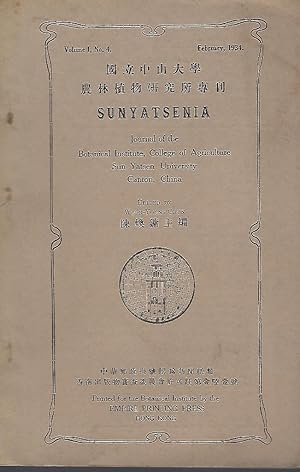 Immagine del venditore per Contributions to the Flora of Kwangtung and South-eastern China (1). + Some Additional Kwantung Plants {Sunyatsenia Volume 1 number 4} venduto da Mike Park Ltd