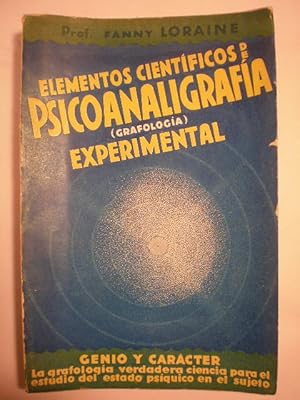 Imagen del vendedor de Elementos cientficos de Psicoanaligrafa Experimental ( Grafologa ) a la venta por Librera Antonio Azorn