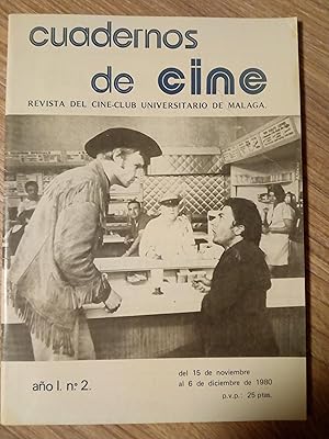 Cuadernos de cine. Revista del cine-club universitario de Málaga. Año I, nº 2. Nov./Dic. 1980