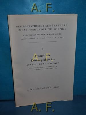 Seller image for Franzsische Existenzphilosophie : Bibliographische Einfhrungen in das Studium der Philosophie 9. Aus d. Franz. bers. von Ernst Schneider for sale by Antiquarische Fundgrube e.U.