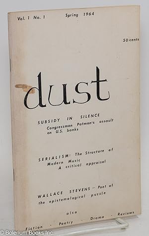 Seller image for Dust vol. 1, #1 Spring 1964: Subsidy in Silence for sale by Bolerium Books Inc.