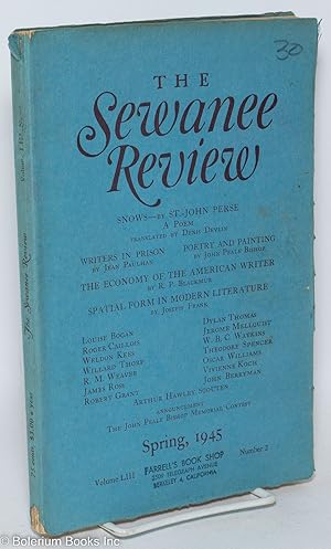 Imagen del vendedor de The Sewanee Review: vol. 53, #2, Spring 1945: Writers in Prison a la venta por Bolerium Books Inc.