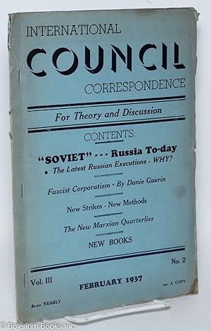 International Council Correspondence; for theory and discussion, vol. III no. 2 (February 1937)