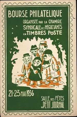 Ansichtskarte / Postkarte Paris, Bourse Exposition Philatelique 1936, Salle des Fetes du Petit Jo...