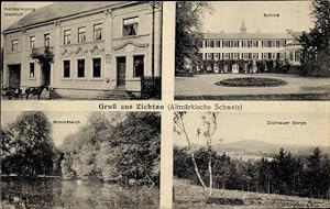 Seller image for Ansichtskarte / Postkarte Zichtau Gardelegen Altmark, Schloss, Schlossteich, Berge, Gasthof - Inh. Hermann Jung for sale by akpool GmbH