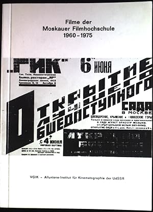Bild des Verkufers fr Retrospektive Filme der Moskauer Filmhochschulen 1960-1975. zum Verkauf von books4less (Versandantiquariat Petra Gros GmbH & Co. KG)