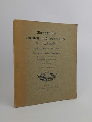 Seller image for Rantzausche Burgen und Herrensitze im 16. Jahrhundert nach der Rantzauschen Tafel : Beitrag zur nordischen Baugeschichte. for sale by ANTIQUARIAT Franke BRUDDENBOOKS