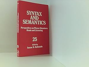 Bild des Verkufers fr Perspectives on Phrase Structure: Heads and Licensing:: Perspectives on Phase Structure: Heads and Licensing: 25 (Syntax & Semantics) (Syntax and Semantics, 25, Band 25) zum Verkauf von Book Broker