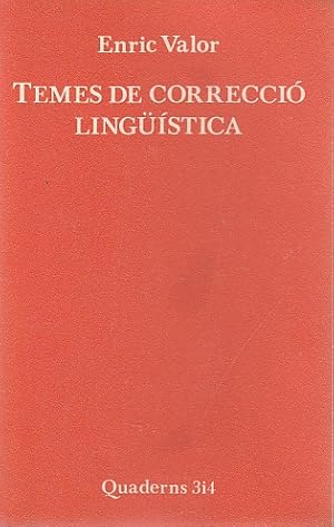 Imagen del vendedor de TEMES DE CORRECCI LINGSTICA a la venta por Librera Vobiscum