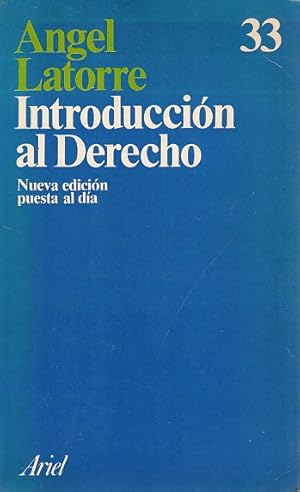 Imagen del vendedor de INTRODUCCIN AL DERECHO a la venta por Librera Vobiscum