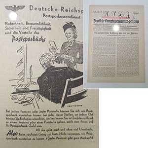 Imagen del vendedor de Deutsche Gemeindebeamten-Zeitung. Fachschaft "Gemeindeverwaltungen" im Reichsbund der Deutschen Beamten. 9. Jahrgang Nr.24 vom 22. Dezember 1940 a la venta por Galerie fr gegenstndliche Kunst