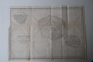 Antique Map-FRENCH POLYNESIA-NAVY-TAHITI-MOOREA-Revue Maritime-1869