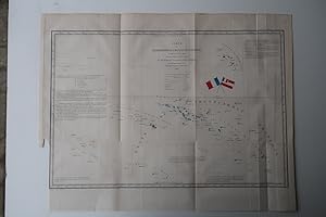 Antique Map-FRENCH POLYNESIA-NAVY-OCEANIA-Revue Maritime-1869