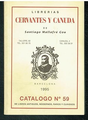 Catálogo nº 59. Librerías Cervantes y Canuda.