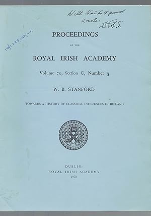 Seller image for Proceedings of the Royal Irish Academy Vol. 70, Section C, No. 3. Towards A History of Classical Influences in Ireland. for sale by Saintfield Antiques & Fine Books