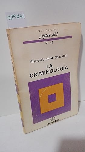 Image du vendeur pour LA CRIMINALOGIA (COL. QUE ES? N49) mis en vente par LIBRERIA  SANZ