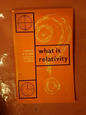 Seller image for What is Relativity? for sale by Imaginal Books