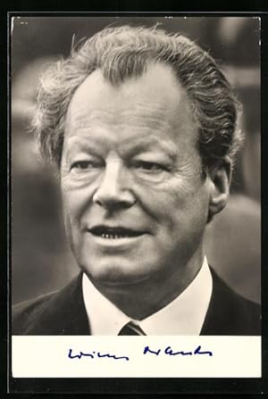 Bild des Verkufers fr Ansichtskarte Portrait des ehem. Vorsitzenden der SPD Willy Brandt zum Verkauf von Bartko-Reher