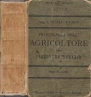 Bild des Verkufers fr Prontuario dell'agricoltore e dell'ingegnere agrario zum Verkauf von Biblioteca di Babele