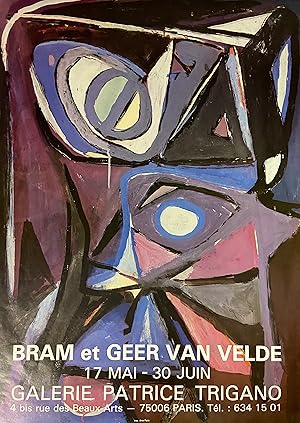 Bild des Verk�ufers f�r BRAM ET GEER VAN VELDE - 17 mai-30 juin - Galerie Patrice Trigano - 1975, 52 x 72 cm POSTER zum Verkauf von �ART...on paper - 20th Century Art Books