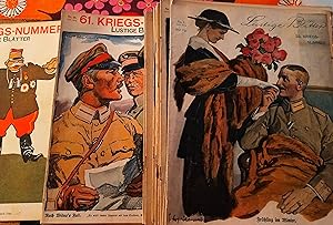 Lustige Blätter. Heft Nr.1 bis 51. 22 Kriegsnummer, XXX.Jahrg. 1914. 51 lose Hefte in einer feste...