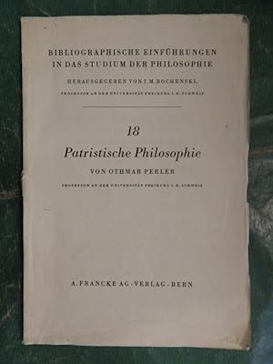 Immagine del venditore per Patristische Philosophie venduto da Buchantiquariat Uwe Sticht, Einzelunter.