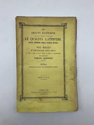 Dei segni esterni coi quali e' possibile di riconoscer le qualita' lattifere delle femmine della ...