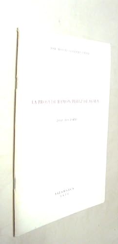Imagen del vendedor de La prosa de Ramn Prez de Ayala. Tesis doctoral. Con dedicatoria autgrafa a la venta por Librera La Candela