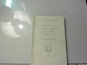 Bild des Verkufers fr el deposito legal de obras impresas en espana 1958-1961 zum Verkauf von JLG_livres anciens et modernes