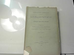 Bild des Verkufers fr Thologie naturelle et nokantisme, thse (tho. prot.) 1886 zum Verkauf von JLG_livres anciens et modernes