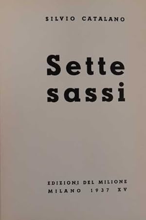Seller image for Sette sassi for sale by Di Mano in Mano Soc. Coop