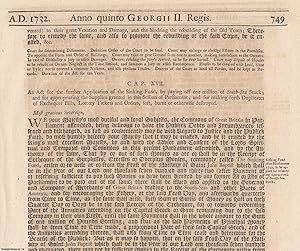 South Sea Bubble : National Debt Act 1731 c. 17. An Act for The Further Application of The Sinkin...