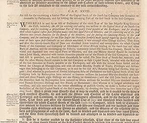 South Sea Bubble : National Debt Act 1732 c. 28. An Act for The Converting a Further Part of The ...