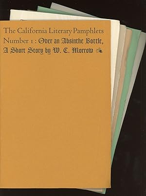 Seller image for THE CALIFORNIA LITERARY PAMPHLETS: OVER AN ABSINTHE BOTTLE . by W. C. Morrow, POEMS by Nora May French, SELECTIONS FROM PRATTLE by Ambrose Bierce, AN ITINERANT HOUSE by Emma Frances Dawson, AFOOT TO YOSEMITE . by John Muir [and] A NIGHT AT WINGDAM by Bret Harte, together with a letter from the author to Dr. J. L. Ver Mehr . for sale by Currey, L.W. Inc. ABAA/ILAB