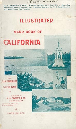 Imagen del vendedor de ILLUSTRATED HAND BOOK OF CALIFORNIA AND SAN FRANCISCO by Taliesin Evans a la venta por Currey, L.W. Inc. ABAA/ILAB