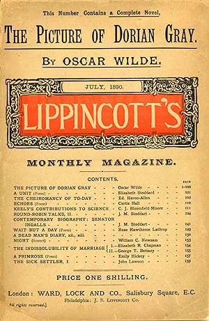 "THE PICTURE OF DORIAN GRAY." In LIPPINCOTT'S MONTHLY MAGAZINE