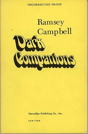 Seller image for DARK COMPANIONS for sale by Currey, L.W. Inc. ABAA/ILAB