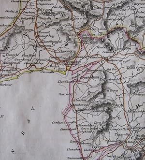 New Map of North Wales Published By John Seacome, Bookseller, Chester