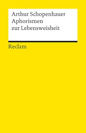 Bild des Verkufers fr Aphorismen zur Lebensweisheit: Hrsg. v. Arthur Hbscher (Reclams Universal-Bibliothek) zum Verkauf von Versandantiquariat Felix Mcke