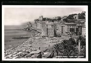 Bild des Verkufers fr Cartolina Genova-Pegli, l'Ora del Bagno zum Verkauf von Bartko-Reher