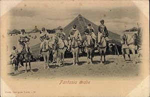 Bild des Verkufers fr Ansichtskarte / Postkarte Fantasie arabe, Maghreb, Pferde zum Verkauf von akpool GmbH
