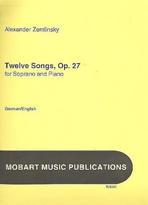 Bild des Verkufers fr 12 songs op.27for soprano and piano (en/d) zum Verkauf von AHA-BUCH GmbH