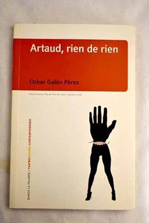 Imagen del vendedor de Artaud, rien de rien a la venta por Alcan Libros
