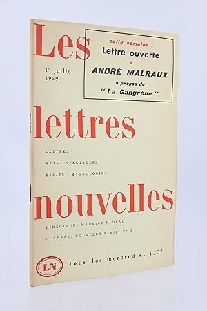 Image du vendeur pour Les lettres nouvelles N18 de la 7me anne mis en vente par Librairie Le Feu Follet