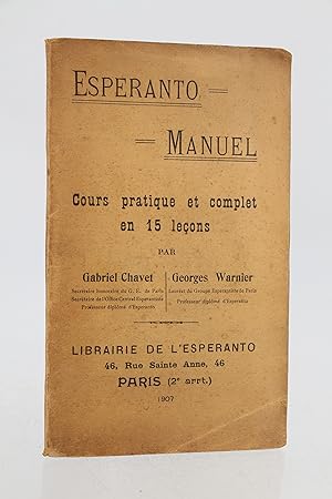 Esperanto manuel - Cours pratique et complet en 15 leçons